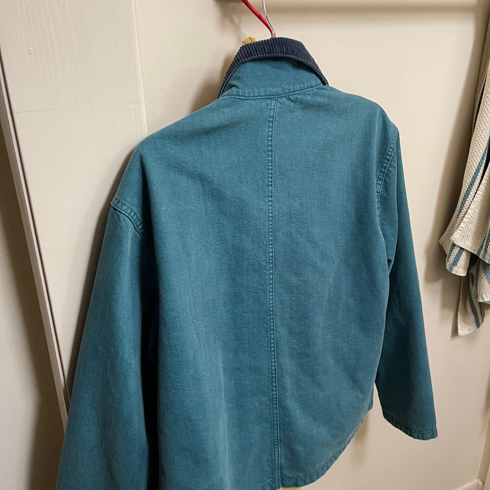 Chore coat -‎ teal w corduroy collar - Picture 5 of 6